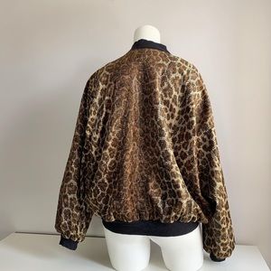80’s Vintage Jaguar Print Bomber Jacket.